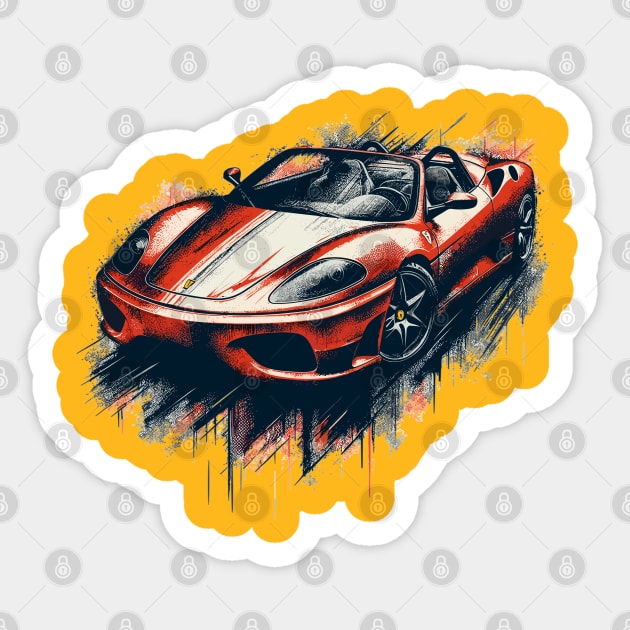 Ferrari 360 spider Sticker by Vehicles-Art